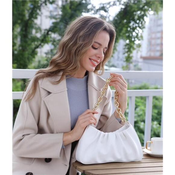 Shoulder Bag for Women, White - Picture 1 of 6